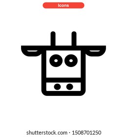 cow icon isolated sign symbol vector illustration - high quality black style vector icons
