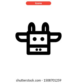 cow icon isolated sign symbol vector illustration - high quality black style vector icons
