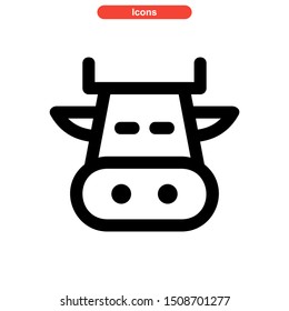 cow icon isolated sign symbol vector illustration - high quality black style vector icons
