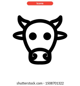 cow icon isolated sign symbol vector illustration - high quality black style vector icons
