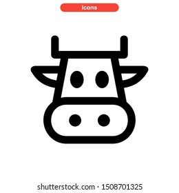 cow icon isolated sign symbol vector illustration - high quality black style vector icons
