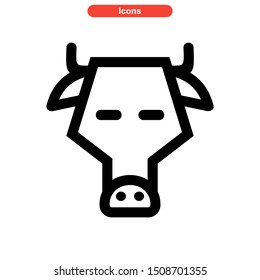 cow icon isolated sign symbol vector illustration - high quality black style vector icons
