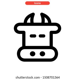 cow icon isolated sign symbol vector illustration - high quality black style vector icons
