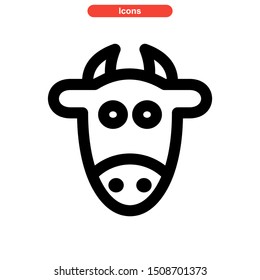 cow icon isolated sign symbol vector illustration - high quality black style vector icons
