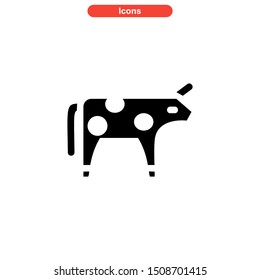 cow icon isolated sign symbol vector illustration - high quality black style vector icons
