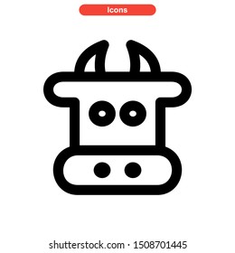 cow icon isolated sign symbol vector illustration - high quality black style vector icons
