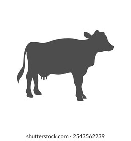 Cow icon logo design illustration