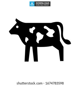 cow icon or logo isolated sign symbol vector illustration - high quality black style vector icons
