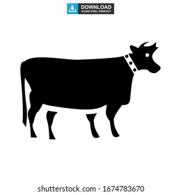 cow icon or logo isolated sign symbol vector illustration - high quality black style vector icons
