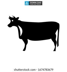 cow icon or logo isolated sign symbol vector illustration - high quality black style vector icons
