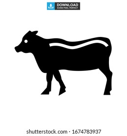 cow icon or logo isolated sign symbol vector illustration - high quality black style vector icons
