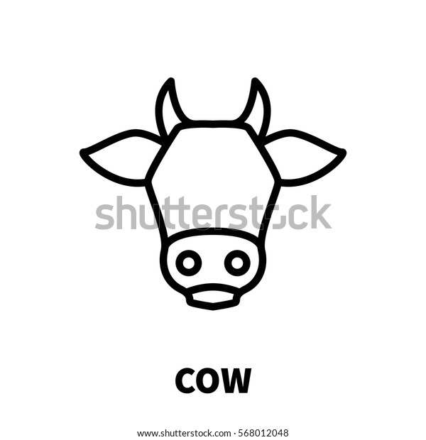 現代の線のスタイルの牛のアイコンまたはロゴ ウェブサイトのデザインやモバイルアプリ用の高品質な黒い輪郭の絵文字 白い背景にベクターイラスト のベクター画像素材 ロイヤリティフリー