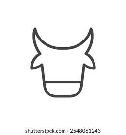 Cow icon Logo symbol outline set