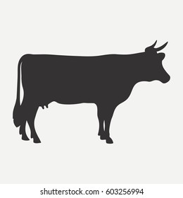Cow icon. Logo template. Vector illustration