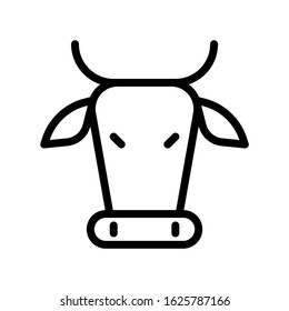 Cow Icon from Mammals icon set . Vector file, resizeable