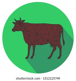 Cow icon in modern flat style for web, graphic and mobile design vector eps 10