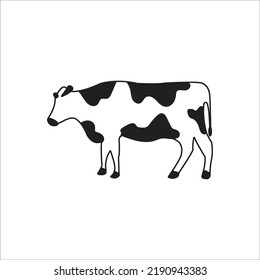Kuhsymbol auf weißem Hintergrund