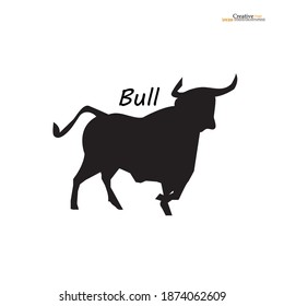 cow icon on white background.bull icon.vector illustration.