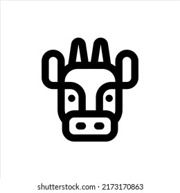 Cow icon, Outline style, Vector Editable