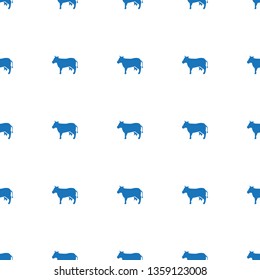 cow icon pattern seamless white background. Editable filled cow icon. cow icon pattern for web and mobile.