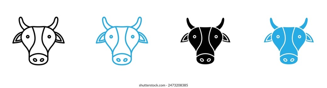 Cow Icon Perfect for Agricultural and Farm-Related Designs