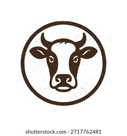 Vector de sello de icono de vaca sobre fondo blanco
Icono de sello de Vector