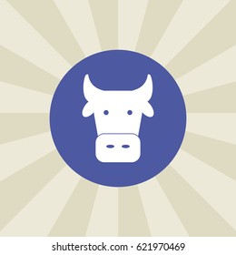 cow icon. sign design. background