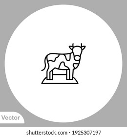 Cow icon sign vector,Symbol, logo illustration for web and mobile