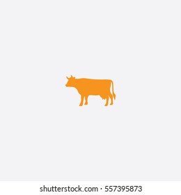 Cow icon silhouette vector illustration

