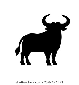 Cow Icon silhouette vector icon sign symbol illustration design.
