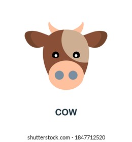 Cow icon. Simple element from home animals collection. Creative Cow icon for web design, templates, infographics and more