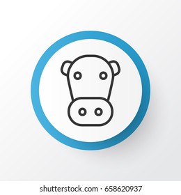 Cow Icon Symbol. Premium Quality Isolated Kine Element In Trendy Style.
