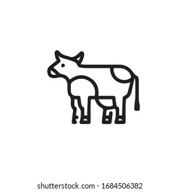 cow icon trendy and modern placeholder symbol for logo, web, app, UI.