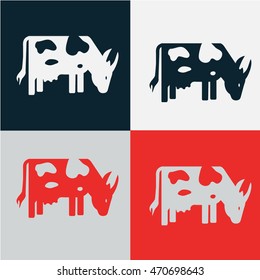 cow icon vector. farm