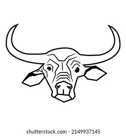 Kuhsymbol, Vektorgrafik. Flaches Icon-Archiv. Vektorgrafik auf weißem Hintergrund.