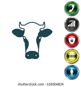 cow icon. vector illustration