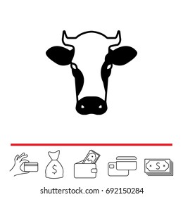 cow icon. vector illustration