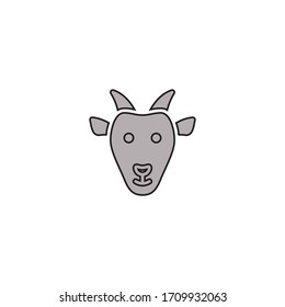 cow icon vector illustration flat