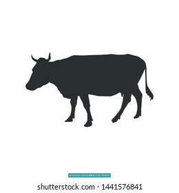 Cow Icon Vector Illustration Logo Template For Website Or Mobile App