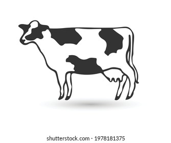 Cow Icon Vector Illustration Logo Template For Website Or Mobile App