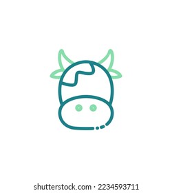 plantilla de logotipo de ilustración de vector de icono de vaca para muchos fines. Aislado sobre fondo blanco.