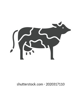 Cow icon vector image. Can also be used for Village. Suitable for mobile apps, web apps and print media.
