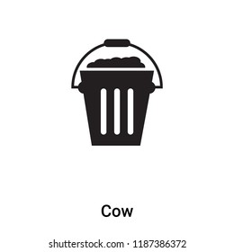 Cow icon vector isolated on white background, logo concept of Cow sign on transparent background, filled black symbol svg