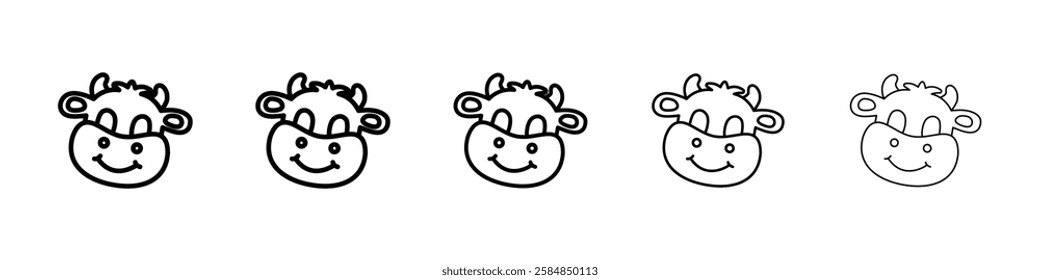 Cow icon Vector logo sign