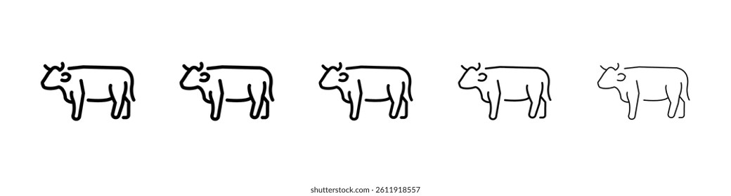 Cow icon Vector logo sign