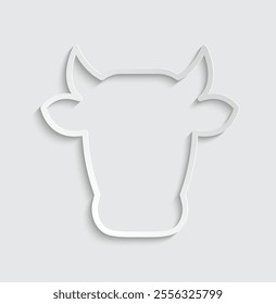 cow icon vector ox icon farmer sign