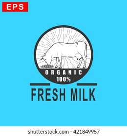cow icon, vector silhouette cow, isolated cow sign