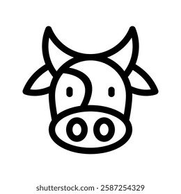 Cow Icon Vector Symbol Design Illustration