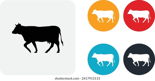 Cow icon for web and mobile