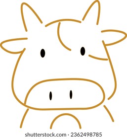Icono de vaca para tu diseño web, logotipo, interfaz de usuario. ilustración